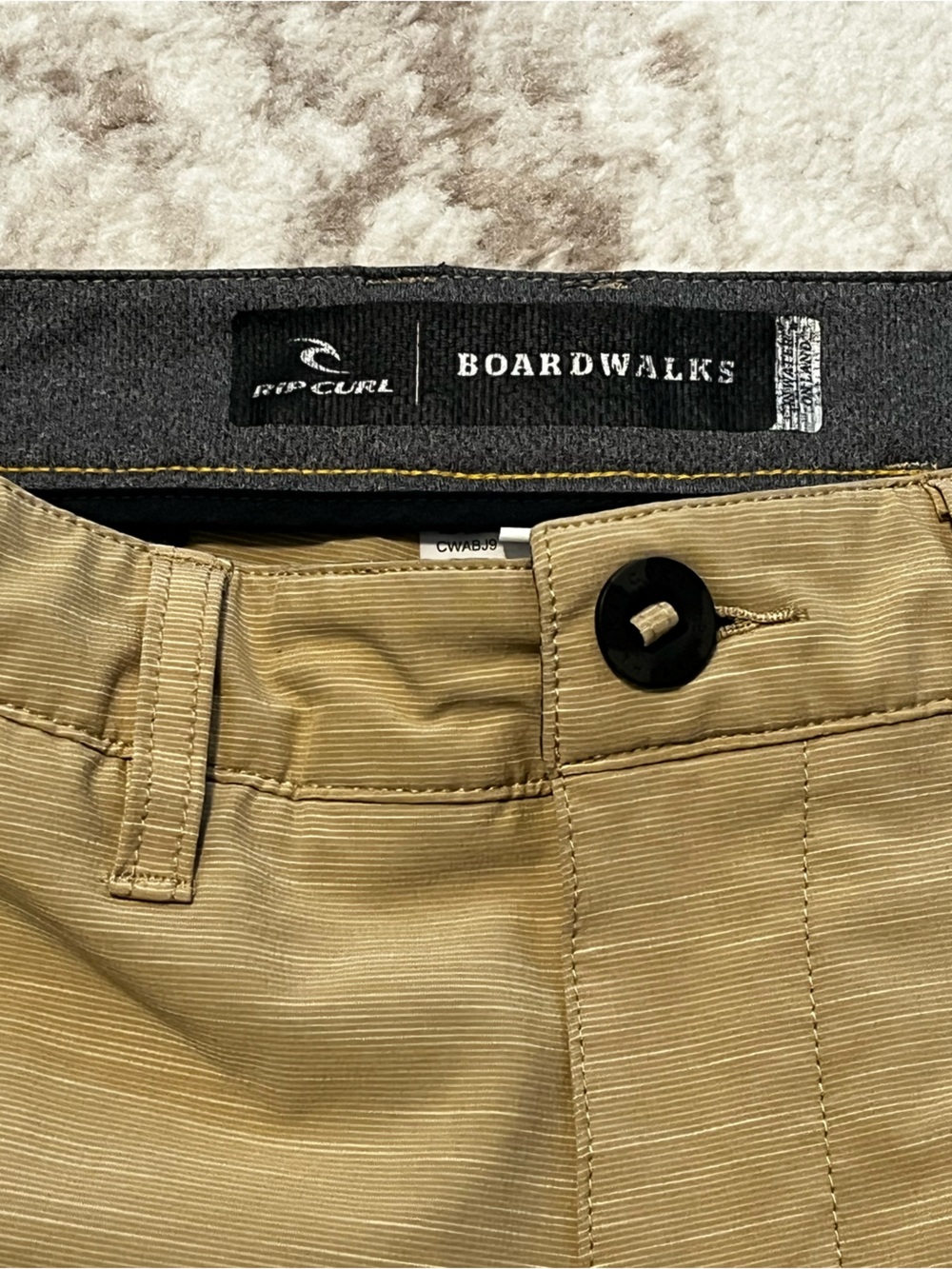 Rip Curl Mirage Boardwalk Mens Hybrid Shorts Size 29 Tan Khaki Stretch